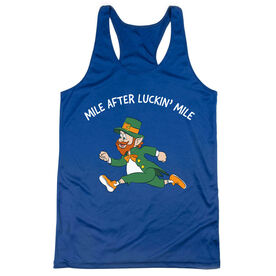 Women's Racerback Performance Tank Top - Mile After Luckin Mile