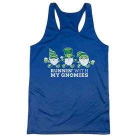 Women's Racerback Performance Tank Top - Runnin' With My Gnomies&reg; - Lucky