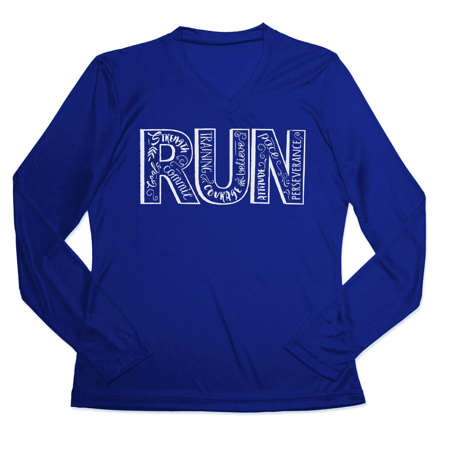 Women's Long Sleeve Tech Tee - Run With Inspiration