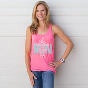 Flowy Racerback Tank Top - She Believed She Could So She Did 13.1