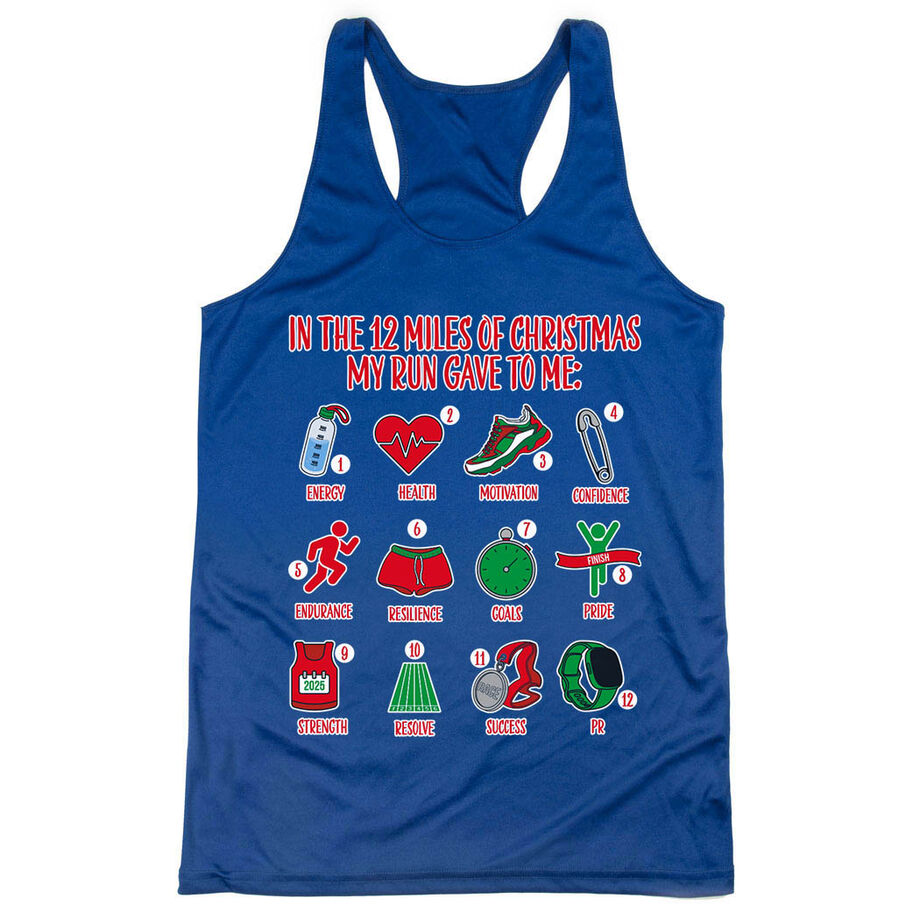 Women's Racerback Performance Tank Top - The 12 Miles of Christmas