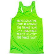 Women's Racerback Performance Tank Top - Please Grant Me Coffee