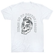 Running Short Sleeve T-Shirt - Miles To Go Before I Sleep - Skull