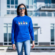 Running Raglan Crew Neck Pullover - Runnin' With My Gnomies