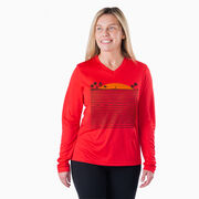 Women's Long Sleeve Tech Tee - Chasing Sunsets