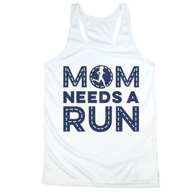 Women's Racerback Performance Tank Top - Mom Needs A Run