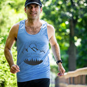 Men's Running Performance Tank Top - Life's Short Run Long (Mountains)