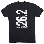 Running Short Sleeve T-Shirt - 26.2 Marathon Vertical 