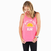 Flowy Racerback Tank Top - Wake Up And Run