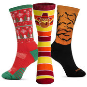 Socrates® Mid-Calf Performance Sock Set - 'Tis The Season