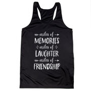 Women's Racerback Performance Tank Top - Miles of Friendship Mantra