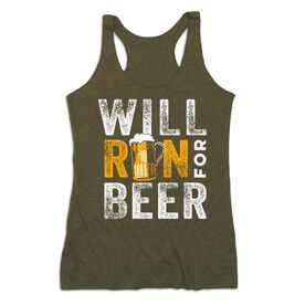 Women's Everyday Tank Top - Will Run For Beer