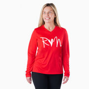 Women's Long Sleeve Tech Tee - Run Heart