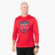 Men's Running Long Sleeve Performance Tee - We Run Free Because Of The Brave