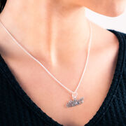 Sterling Silver Swim Bike Run Triathlon Necklace