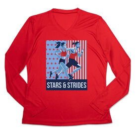 Women's Long Sleeve Tech Tee - Stars and Strides