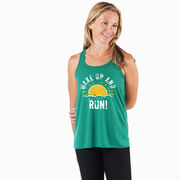 Flowy Racerback Tank Top - Wake Up And Run