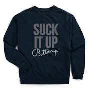 Running Raglan Crew Neck Pullover - Suck It Up Buttercup