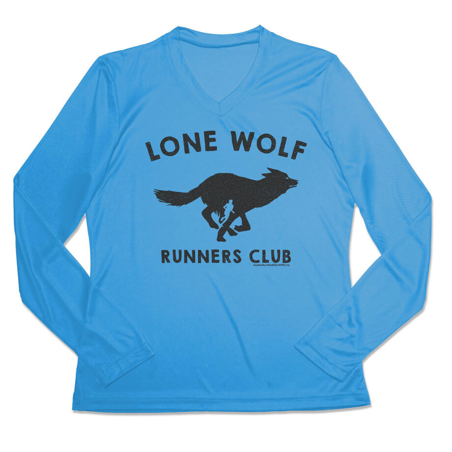 Women's Long Sleeve Tech Tee - Run Club Lone Wolf