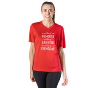 Women's Short Sleeve Tech Tee - Miles of Friendship Mantra