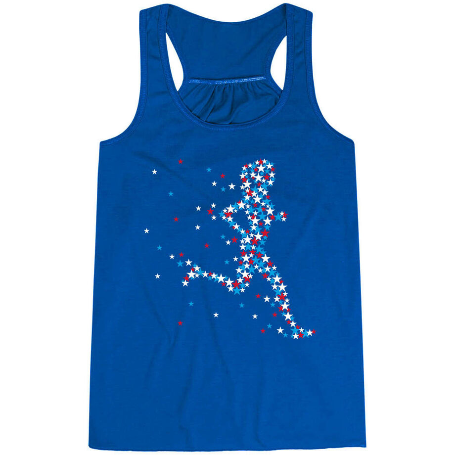Flowy Racerback Tank Top - Patriotic Runner Girl
