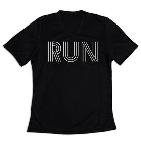 Women's Short Sleeve Tech Tee - Run Lines