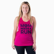 Women's Racerback Performance Tank Top - Mom Needs A Run
