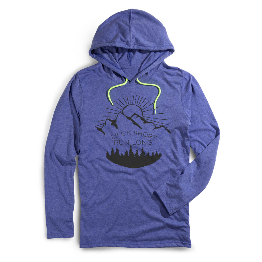 Running Lightweight Hoodie - Life's Short Run Long (Mountains)