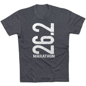 Running Short Sleeve T-Shirt - 26.2 Marathon Vertical 