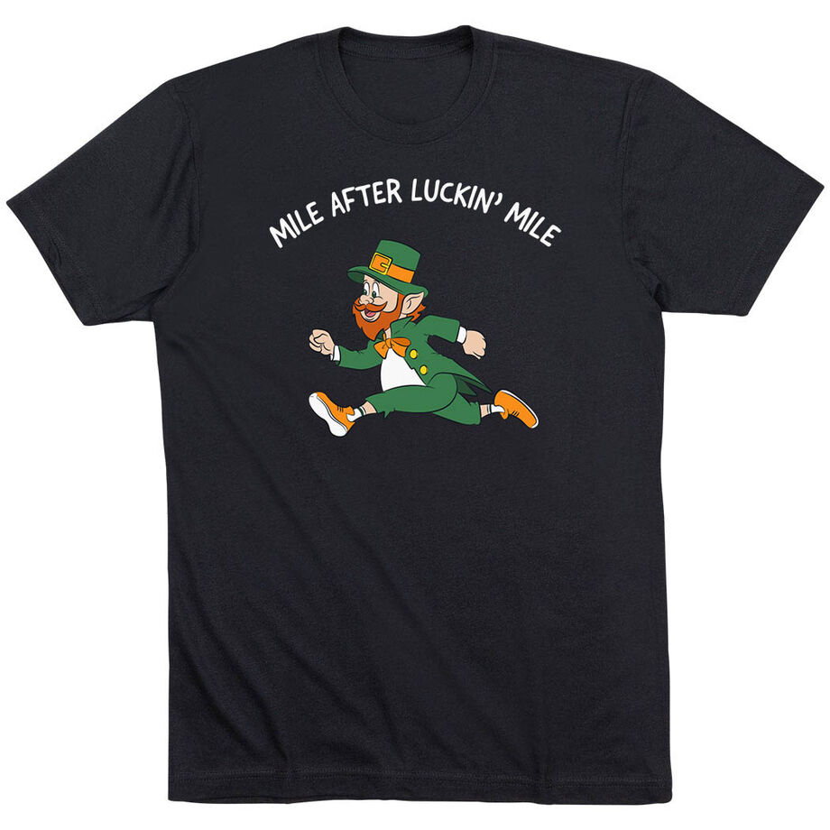 Running Short Sleeve T-Shirt - Mile After Luckin Mile