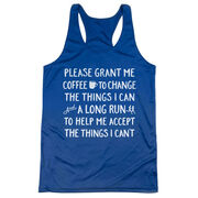 Women's Racerback Performance Tank Top - Please Grant Me Coffee