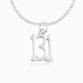 Sterling Silver 13.1 Half Marathon Necklace (Tall)