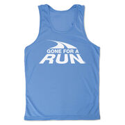 Men's Running Performance Tank Top - Gone For a Run&reg; White Logo