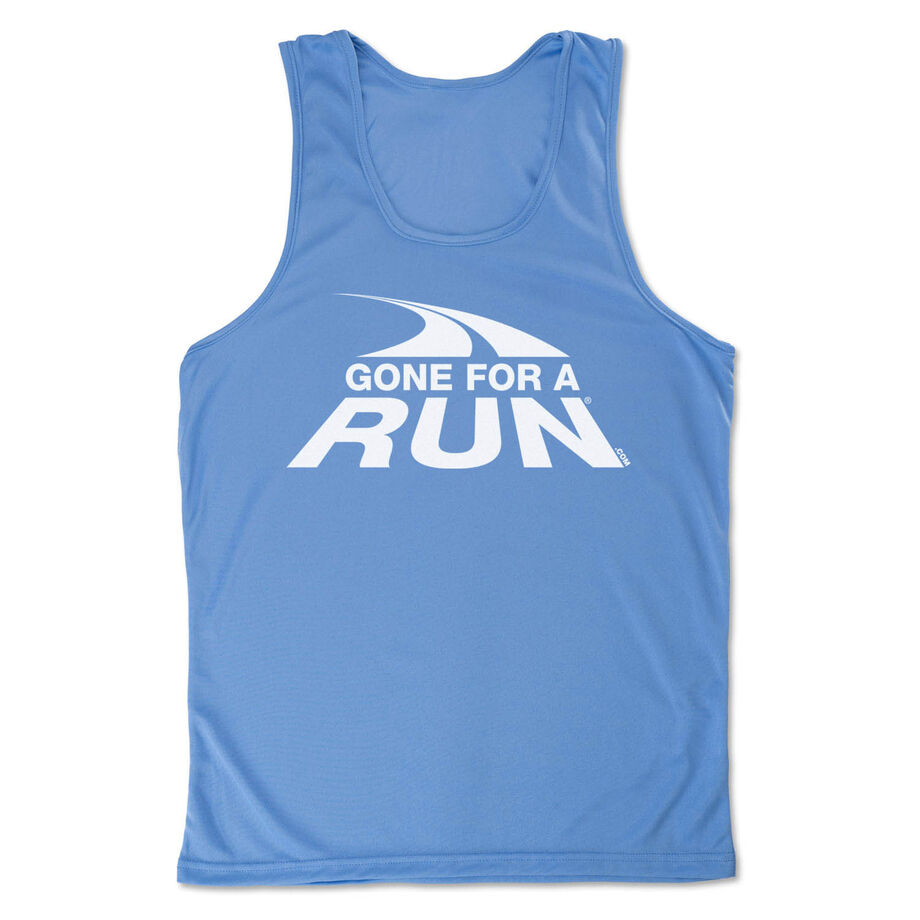 Men's Running Performance Tank Top - Gone For a Run White Logo