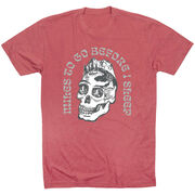 Running Short Sleeve T-Shirt - Miles To Go Before I Sleep - Skull