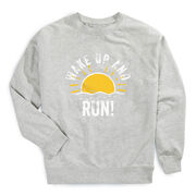 Running Raglan Crew Neck Pullover - Wake Up And Run