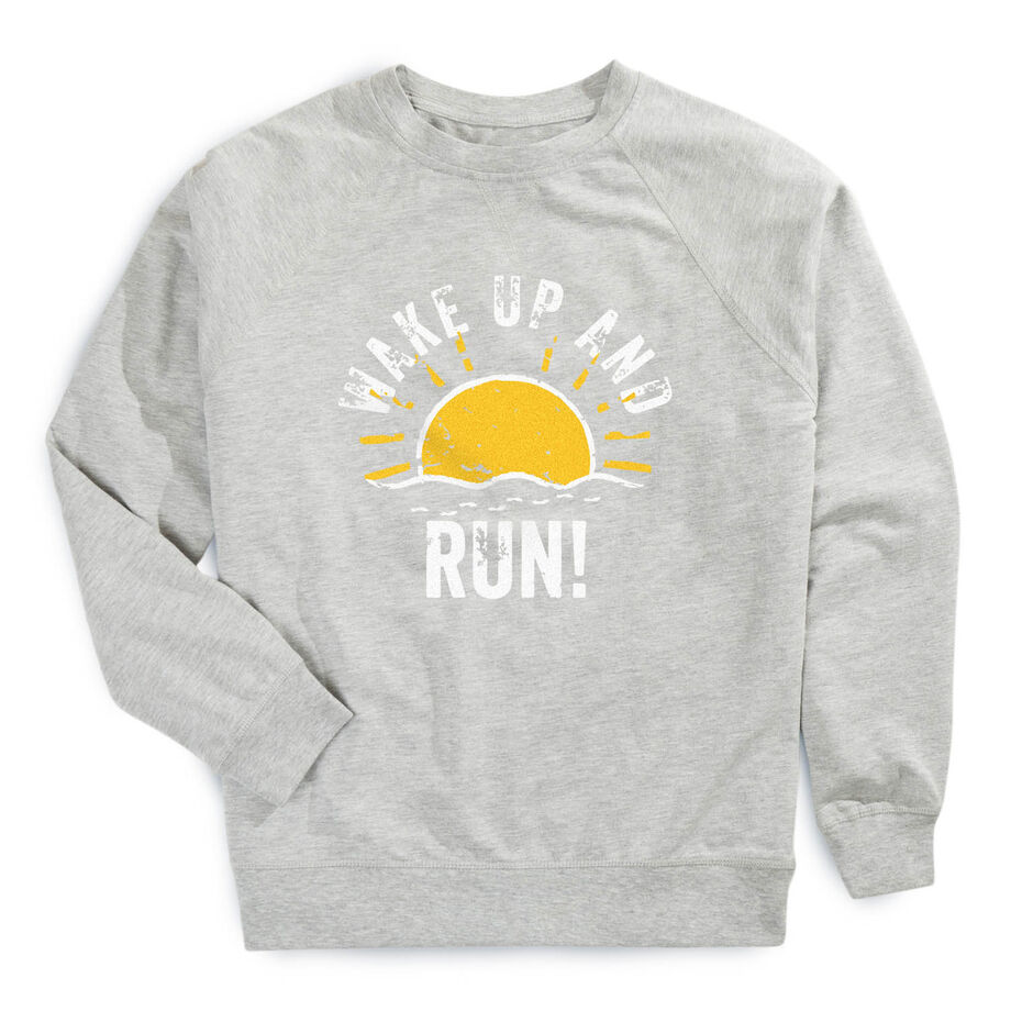 Running Raglan Crew Neck Pullover - Wake Up And Run