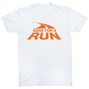 Running Short Sleeve T-Shirt - Gone For a Run® Logo (Orange)