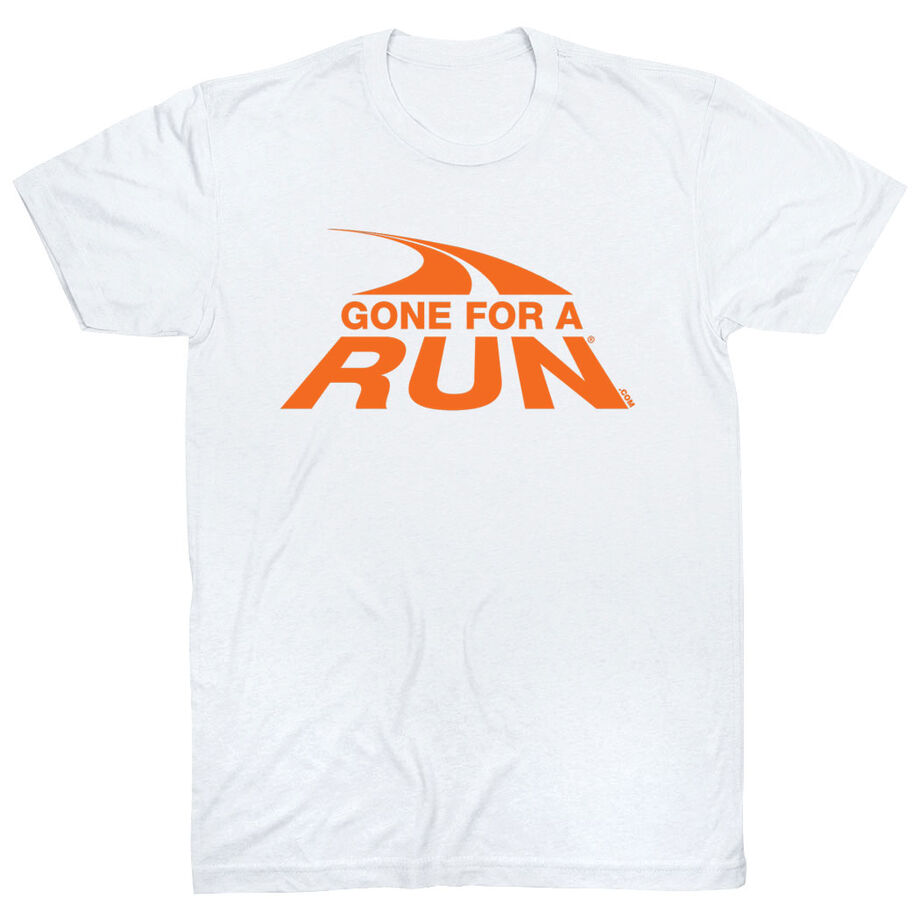 Running Short Sleeve T-Shirt - Gone For a Run® Logo (Orange)