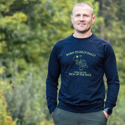 Running Raglan Crew Neck Sweatshirt - Born to Dilly Dally