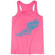 Flowy Racerback Tank Top - Winged Foot Inspirational Words