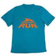 Women's Short Sleeve Tech Tee - Gone For A Run&reg; Logo (Orange)