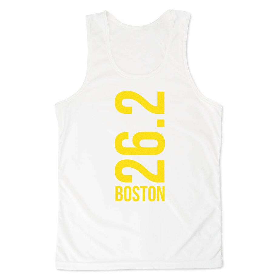 Men's Running Performance Tank Top - Boston 26.2 Vertical