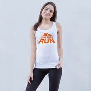 Running Women's Athletic Tank Top - Gone For a Run Logo