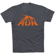 Running Short Sleeve T-Shirt - Gone For a Run Logo (Orange) 