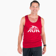 Men's Running Performance Tank Top - Gone For a Run&reg; White Logo