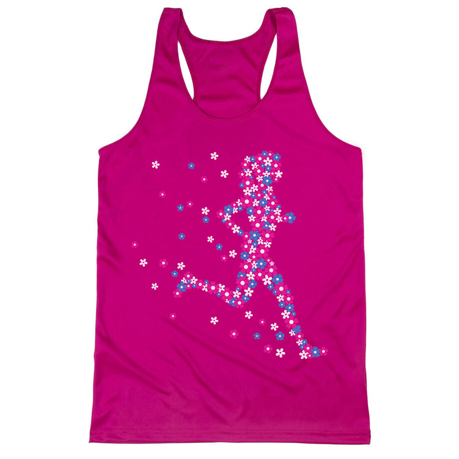 Women's Racerback Performance Tank Top - Summer Runner Girl