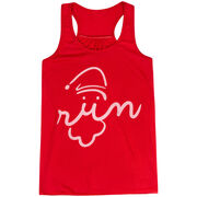 Flowy Racerback Tank Top - Santa Run Face