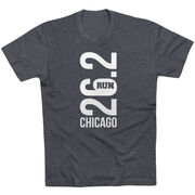 Running Short Sleeve T-Shirt - Chicago 26.2 Vertical