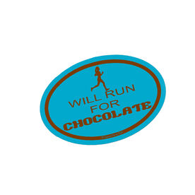 Will Run for Chocolate Mini Car Magnet - Fun Size